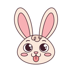 Isolated happy rabbit cartoon avatar Vector illustration