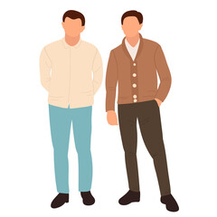 Fototapeta premium men flat design, isolated, vector