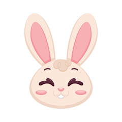 Isolated happy rabbit cartoon avatar Vector illustration