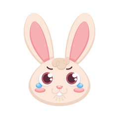 Isolated happy rabbit cartoon avatar Vector illustration