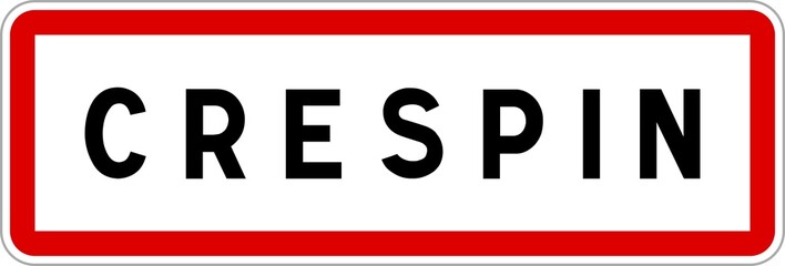 Panneau entrée ville agglomération Crespin / Town entrance sign Crespin
