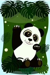 its a my sweet Illustration Baby Panda  
