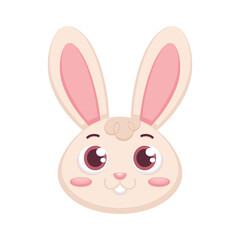 Isolated happy rabbit cartoon avatar Vector illustration