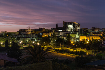 Fototapeta na wymiar Cityscape of the Cathedral of Plasencia, Spain