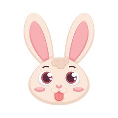 Isolated happy rabbit cartoon avatar Vector illustration