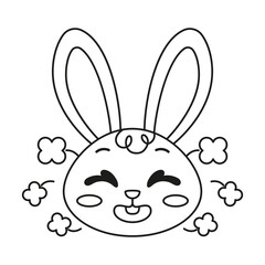 Isolated happy rabbit cartoon avatar Vector illustration