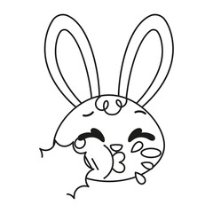 Isolated in shock rabbit cartoon avatar Vector illustration
