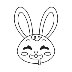 Isolated happy rabbit cartoon avatar Vector illustration