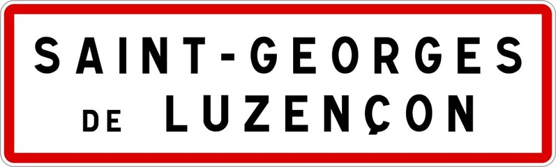 Panneau entrée ville agglomération Saint-Georges-de-Luzençon / Town entrance sign Saint-Georges-de-Luzençon