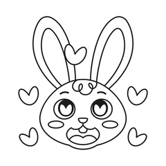 Isolated happy rabbit cartoon avatar Vector illustration