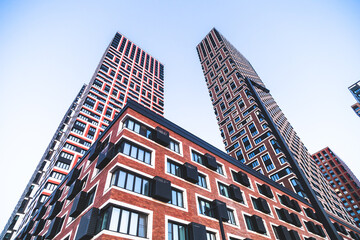 skyscrapers , a modern urban residential complex