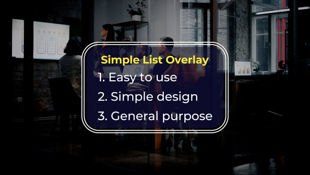 Simple List Overlay