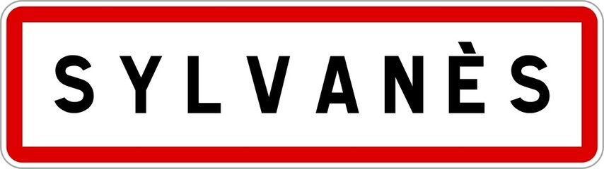 Panneau entrée ville agglomération Sylvanès / Town entrance sign Sylvanès
