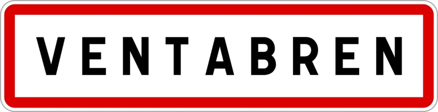 Panneau entr&eacute;e ville agglom&eacute;ration Ventabren / Town entrance sign Ventabren