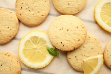 cookies with lemon and basil   