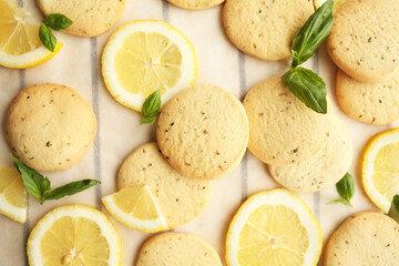 cookies with lemon and basil   