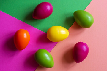 colorful painted easter eggs easter spring holiday