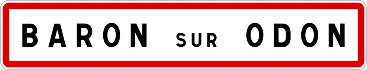 Panneau entrée ville agglomération Baron-sur-Odon / Town entrance sign Baron-sur-Odon