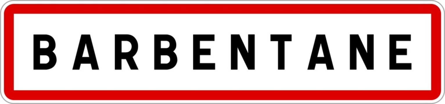 Panneau entr&eacute;e ville agglom&eacute;ration Barbentane / Town entrance sign Barbentane