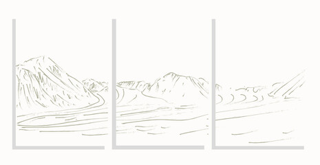 mountains landscape vector illustration background