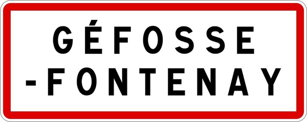 Panneau entrée ville agglomération Géfosse-Fontenay / Town entrance sign Géfosse-Fontenay