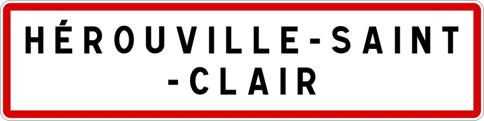 Panneau entrée ville agglomération Hérouville-Saint-Clair / Town entrance sign Hérouville-Saint-Clair