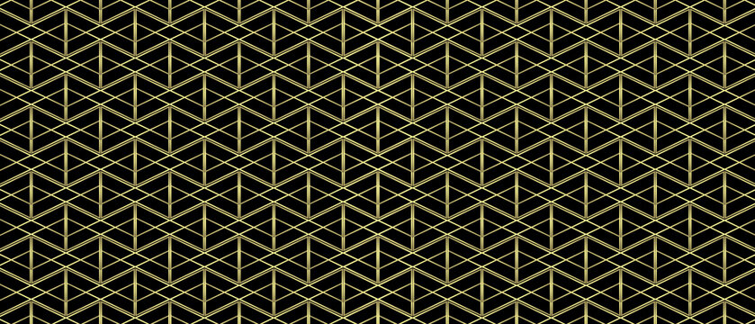 Art deco luxury black gold pattern for decoration