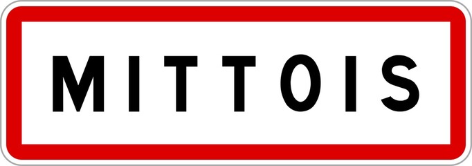 Panneau entrée ville agglomération Mittois / Town entrance sign Mittois