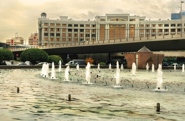 fountain in capital of Kazakhstan Astana 
