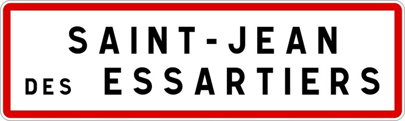 Panneau entrée ville agglomération Saint-Jean-des-Essartiers / Town entrance sign Saint-Jean-des-Essartiers