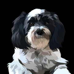 Dog vector pop art colorful