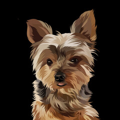 Dog vector pop art colorful