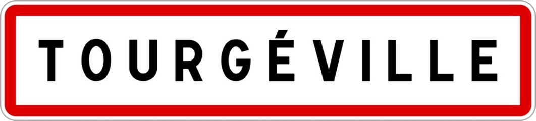 Panneau entrée ville agglomération Tourgéville / Town entrance sign Tourgéville