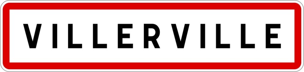 Panneau entrée ville agglomération Villerville / Town entrance sign Villerville