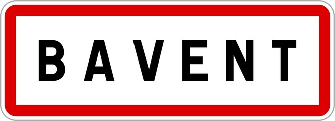 Panneau entrée ville agglomération Bavent / Town entrance sign Bavent