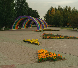 flower bed in the park