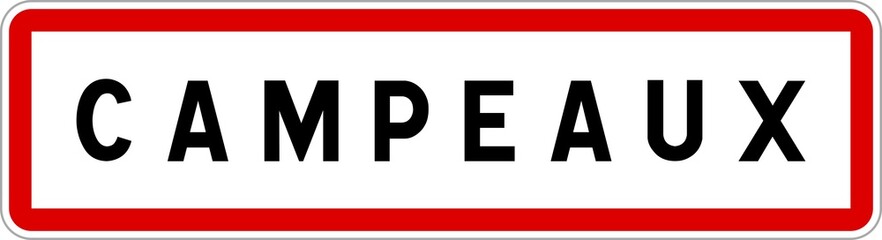 Panneau entrée ville agglomération Campeaux / Town entrance sign Campeaux