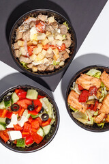 image of fast food food. fast food concept