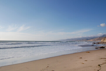 Fototapeta na wymiar The beautiful scenery of Jalama Beach, in Lompoc, Santa Barbara County, California.