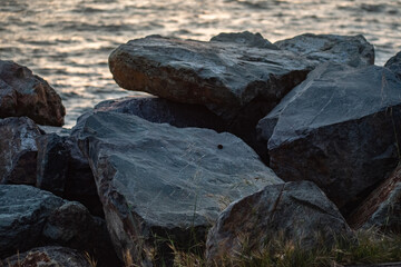 Ocean view with sunset sky in San Francisco Bay Area	
