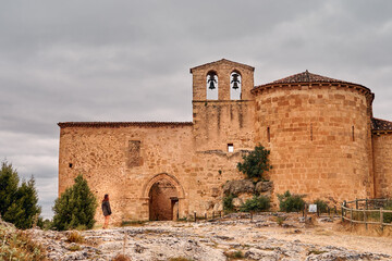 MONASTERY AND CROSS IN NATURAL PLACE