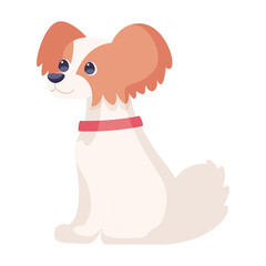 Isolated cute affenhuahua dog breed cartoon Vector illustration