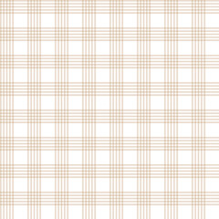 Brown crossing stripes on white background. Crossing hatch pattern. Brown vertical and horizontal lines.