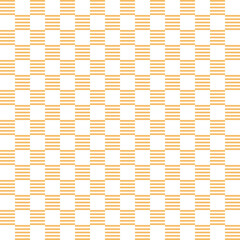 Orange horizontal stripes on white background. Orange stripes checker pattern. Horizontal lines on white.