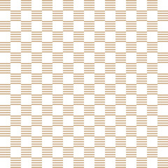 Brown horizontal stripes on white background. Brown lines checker pattern. Horizontal lines on white background.