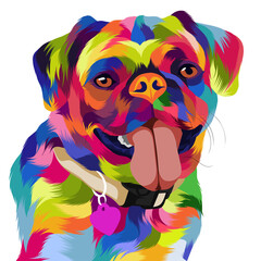 Animal vector colorful white background