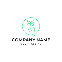 Obraz premium Owl Line Art Logo Design
