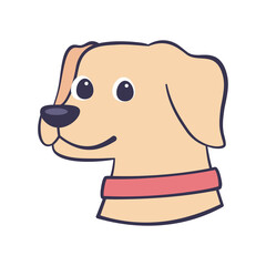 Isolated cute labrador dog breed cartoon Vector illustration