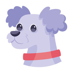 Isolated cute french poodle dog breed cartoon Vector illustration