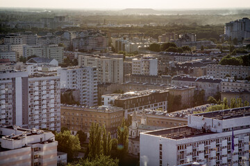 Panorama Warszawy, widok z drona